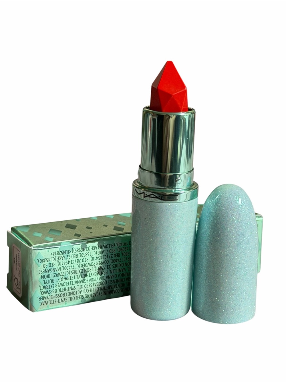 MAC Holiday Lipstick in UNEXPECTED RED -Gemstone Lipstick - Vibrant Red BNIB - Picture 11 of 16